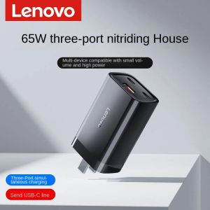 Adaptateur Lenovo Mobile Computer Universal Charger trois interface High Power Portable Gallium Nitrure Charger Typec Fast Charge