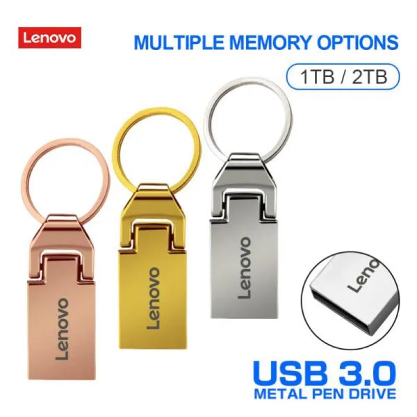 Adaptateur Lenovo OTG USB Flash Drive 2TB 1TB USB 3.0 TYPE C 2IN1 PEN DRADE PREDRIVE APPERSION avec une mémoire de clés gratuite USB pour PS4