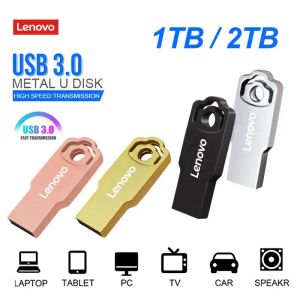 Adaptateur Lenovo Pen Drive USB 3.0 Clé de disque flash USB 2TB 1TB Mémoire de mémoire flash Carte mémoire Créatives Créatives pour ordinateur portable / TV / VO