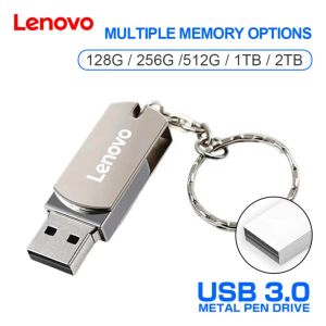 Adaptateur Lenovo Thumb Usb Flash Drives 128 Go 1TB Portable Pen Drive 128 256 Go Stable Transmission USB Mémoire de mémoire Données de sauvegarde