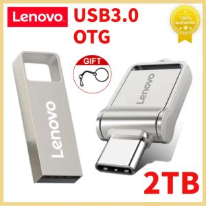 Adaptateur Lenovo Type C USB 3.0 Drive flash 1TB Drive de stylo 2 To Pendive Mémoire de mémoire U Drive Sticks USB pour le smartphone PC Tablette
