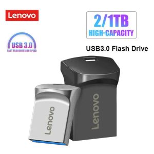 Adaptateur Lenovo USB 2 To Pendrives High Speed Metal Pen Drive 1TB 512 Go 256 Go Portable Usbflash Disk étanche Mémoria USB Disque flash