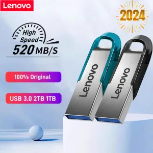 Adapter Lenovo USB 3.0 Flash Drive Hoge snelheid 2TB 1TB 512 GB 256 GB OTG PEN ATRICHT 128 GB Portable opslagapparaat Waterdicht u stick voor pc