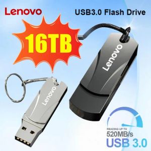 Adaptateur Lenovo USB 3.0 Pen Drive 16TB 8TB 4TB Memoria USB Pendrive haute vitesse 520 Mo / s Drive flash USB Mémoire USB pour PC Xbox One