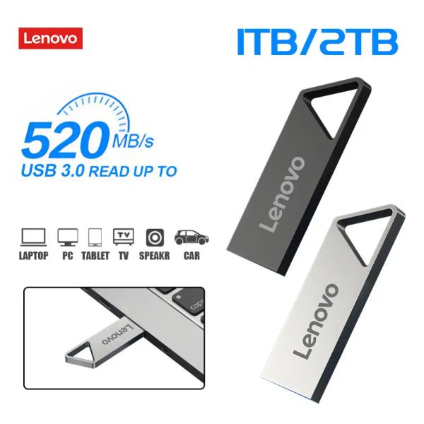 Adaptador Lenovo USB Flash Drive 2TB 1TB 256GB USB 3.0 U PROBLE DE INTERFACIA U ALTA Velocidad de alta velocidad Pendrive USB Pendrive para computadora portátil