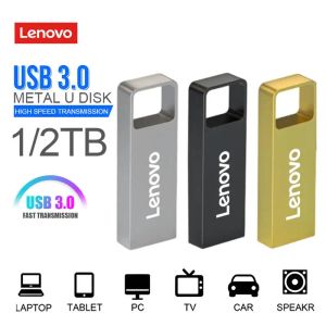 Adapter Lenovo USB Flash Drive 2TB 1 TB Penaandrijving USB3.0 Hoge snelheid Transmissie Pendrive Memory Flash Disk voor pc -telefoon Tabletauto