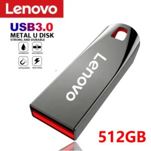 Adaptateur Lenovo Mémoire de lecteur flash métallique USB 512 Go 256 Go 128 Go 64 Go Portable Imperpose à haute vitesse à haute vitesse