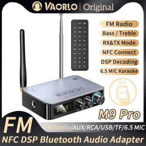 Adaptateur M9 / M9PRO BLUETOOTH AUDIO PRESSETRER ADAPTER SANSE SANSE ADAPTER NFC / AUX / RCA / USB UDISK / TF / 6,5 micro Karaoke / Coaxial / FM Radio