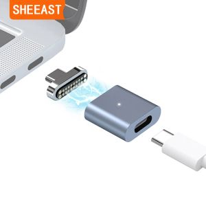 Adapter Magnetische USB C-adapter 20-pins TypeC-connector PD 100W Snel opladen 10Gbp/s Converter voor iPad MacBook Pro HUAWEI XIAOMI Schakelaar