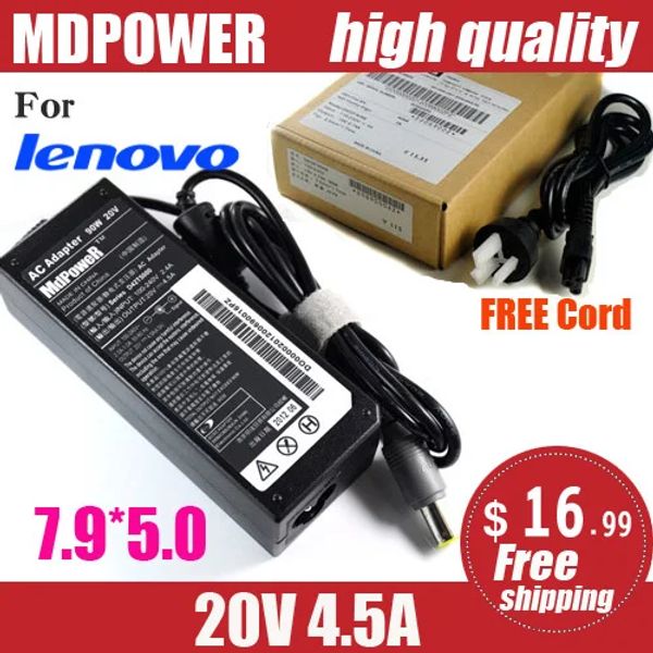 Adaptador MDPower para Lenovo ThinkPad E330 E335 E40 E420 E420S Notebook Fuente de alimentación de la computadora portátil AC Adaptador Cable de cargador 20V 4.5A