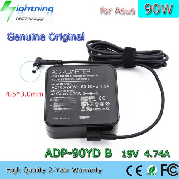 Adaptador nuevo Original y genuino 90W 19V 4.74A 4,5*3,0mm ADP90YD B adaptador de ordenador portátil para Asus ZenBook Duo UX481FA con cargador de enchufe