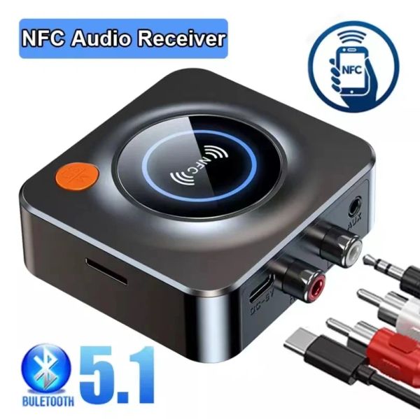 Adaptateur New NFC Bluetooth 5.1 Récepteur audio TF Playback RCA 3.5 mm AUX STEREO MUSIQUE ADAPTATEUR AUDIO WIRESS pour la voiture