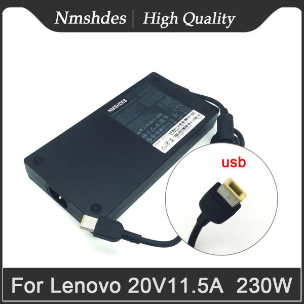Adaptador NMSHDES 230W 20V 11.5A Adaptador de CA ADL230SDC3A SA10R16888 02DL142 para Lenovo ThinkPad Cable de alimentación del cargador de punta cuadrada