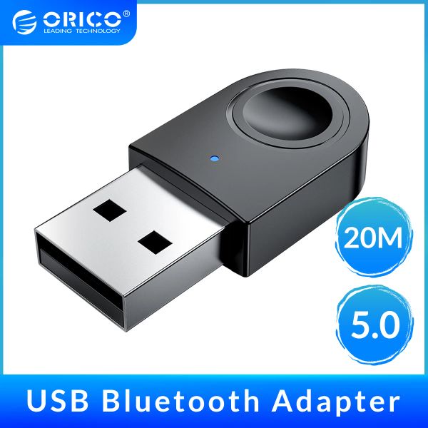 Adaptateur orico adaptateur compatible Bluetooth 5.0 dongle USB mini-transfert de transfert de fil sans fil Adaptateur Windows 7/8/10 pour ordinateur portable PC