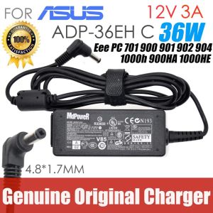 Adaptateur Original 12V 3A Ac, chargeur pour ordinateur portable ASUS Eee PC 701 900 901 902 904 1000 1000h 900HA 1000HE, alimentation netbook ADP36EH C