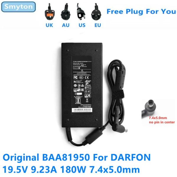 Adaptateur chargeur adaptateur secteur d'origine pour MSI DARFON 19.5V 9.23A 180W BAA81950 GE63 GL73 GP73 GL65 9SE GE75 RAIDER 9SE, alimentation pour ordinateur portable