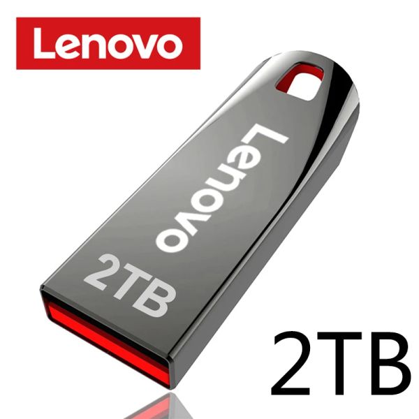 Adaptateur original Lenovo 2TB USB Flash 3.0 Drive 1 To Mémoire réelle Mémoire de mémoire haute vitesse Mémoire flash à haute vitesse Stockage cadeau noir U disque