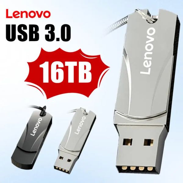 Adaptateur Original Lenovo Pendrive USB 3.0 Drive flash à haute vitesse 2 TB Portable Pen Drive 8 TB 4 TB Disque flash métallique 1TB