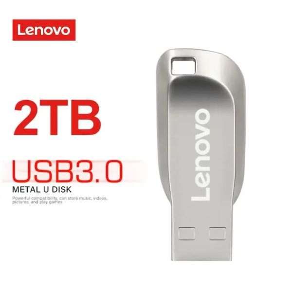 Adaptateur Original Lenovo U Disk Flash Drive 3.0 Haute vitesse 2 To 1 To USB Portable Métal SSD Disque flash externe pour ordinateur portable / PC