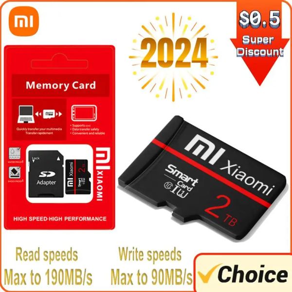 Adaptador Original Xiaomi Micro TF SD Tarjeta Clase 10 Tarjeta TF 64GB 128GB Tarjeta de memoria de hasta 190 MB/s para Telepavil Tarjeta flash 256GB 512GB
