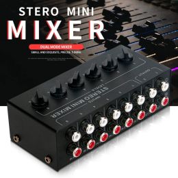 Adaptateur professionnel stéréo 6 canal mélangeur passif pour l'enregistrement de studio en direct à faible bruit sans alimentation externe
