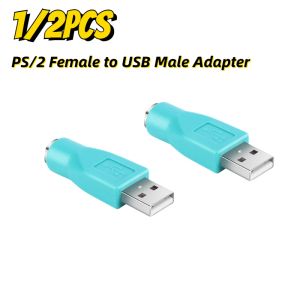 Adaptateur PS / 2 Femelle à USB Adaptateur masculin pour ordinateur PC ordinateur portable Clavier de souris USB Male à PS2 Connecteur du convertisseur adaptateur PS2 pour PC