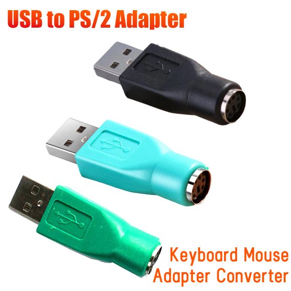 Adaptateur PS2 à USB Male Feme Feme Adapter Converter Connecteur pour le clavier souris USB mâle à connecteur Adaptateur de tête de clavier