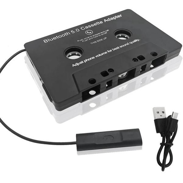 Adaptador minorista de cassette universal Bluetooth 5.0 Adapter Converter Celet Cassette de audio para Aux Stereo Music Adapter Cassette