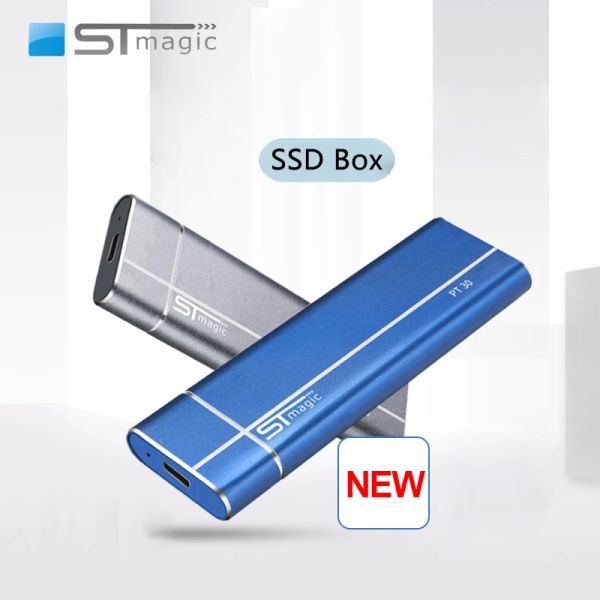 Adaptador STMagic M2 SSD Case Closure M.2 a USB Tipo C Disco duro transparente Mini SATA SSD Disk Adaptador