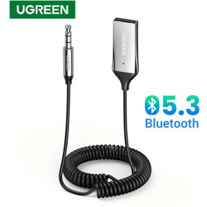 Adaptateur Adaptateur de voiture audio Bluetooth Adaptateur USB CAR sans fil USB à 3,5 mm micro Mic Handsfree Bluetooth 5.3 pour les accessoires de voiture