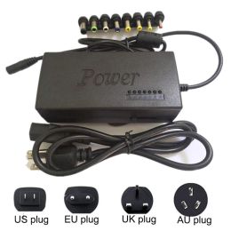 Adapter Universele voeding 96W 12V tot 24V Verstelbare LED -lader Laptopadapter 8 Afneembare pluggen EU US UK AU -plug draagbaar