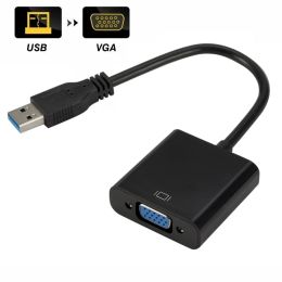 Adaptateur USB 3.0 à VGA VGA VIDEO GRAPHIC CARD Afficher l'adaptateur de câble externe pour PC HDTV 1080p / USB 3.0 vers le connecteur VGA féminin