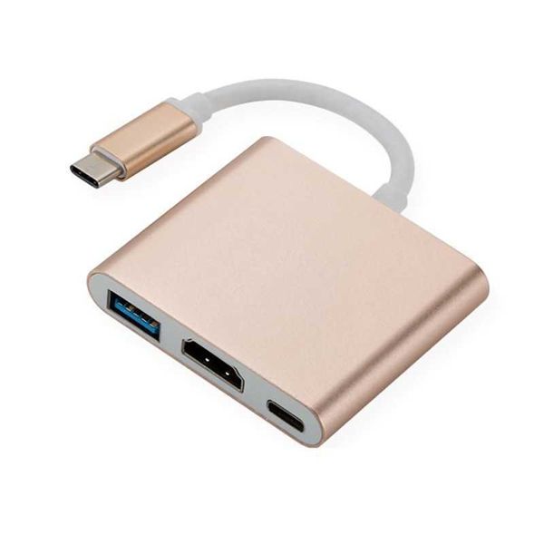 Adaptador USB tipo C Hub compatible con HDMI 4K compatible con Samsung Dex Mode USB-C Dock con PD para MacBook Pro/Air 2021