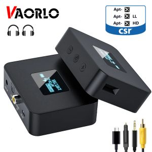 Adaptateur Vaorlo Oled Affichage CSR 5.0 Bluetooth Audio Transmetteur APTXHD / LL SPDIF + COAXIAL + ADAPTATEUR sans fil AUX 3,5 mm pour PC TV PC