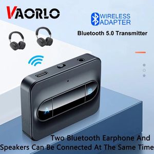 Adaptateur Vaorlo Portable Audio Transmettre 5.0 Bluetooth 3,5 mm Adaptateur sans fil de musique stéréo AUX Jack pour le haut-parleur PC TV du haut-parleur