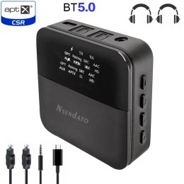 Adaptador Wireless 5.0 Música Transmisor Receptor inalámbrico Pantalla de audio APTX HD LL LA LATENCIA BAJA 3.5 mm SPDIF Adaptador para TV/Home/Car Par2