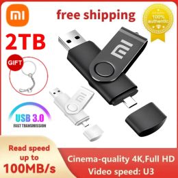 Adapter Xiaomi 2TB Originele USB Flash Drives U Disk USB3.0 Metal Pendrive Typec USB Stick Memoria USB 1TB voor mobiele telefooncomputer