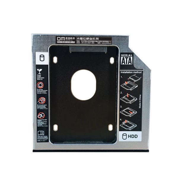 Adaptateurs Adaptateurs DM SSD DW95S 9,5 mm Métal Optibay SATA 3.0 Disque dur Boîte de lecteur DVD Adaptateur 2,5 SSD 2TB pour ordinateur portable CDROM