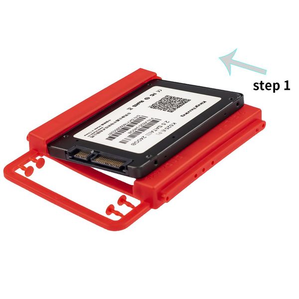 Adaptateurs KingChuxing 2,5 à 3,5 pouces SSD Porte-Disque HHD Disque Disque support de support de support en plastique Bracket pour PC Desktop