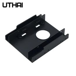 Adaptateurs Uthai G19 Double couche de 2,5 pouces à 3,5 pouces support de disque dur en plastique ordinateur portable mécanique SSD Adaptateur à l'état solide