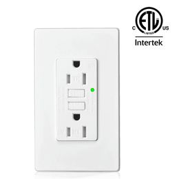 Adapters 15A/125V SMAIPERENDESTANTE GFCI Outlet Residential and Commercial Grade Power Socket ETL Certified Safty Outlets White