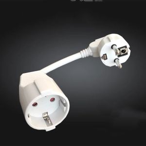 Adapters 250V 16A Europese/Duitse standaardbus en plugvermogen met kabelverlengingskoord mannelijke plugfemale plug