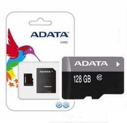 ADATA 80MBS 90MBS 32 Go 64 Go 128 Go 256 Go C10 TF Flash Memory Carte Adapter Retail Blister Package Epacket DHL 1516146