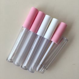 Voeg logo toe 2.5ml lege lip glanst buis helder / mat lip buizen containers mini lippenstift navulbare flessen lipgloss buizen