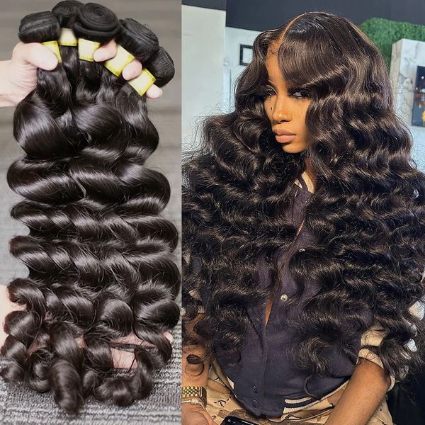 Addictive 30 34 pouces Love Wave Heum Hoile Bundles Brazilian Curly 3 4 Raw double trame en gros 240419