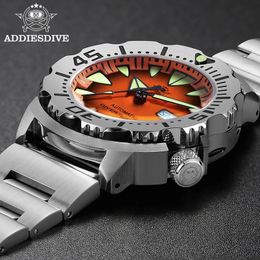 ADDIESDIVE – montre Monster pour hommes, verre saphir C3, Super lumineux, étanche à 200M, reloj hombre NH36, montres mécaniques automatiques, 240327
