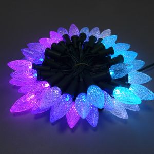 adresseerbare C9 SM16703 Kerst LED Pixel String Light, Full Color RGB LED-verlichting Decoratie Fairy Lights, alle groene kabel; Waterdichte IP68