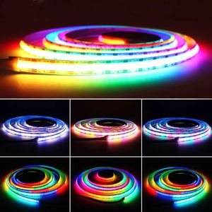 Addressable COB LED Strip Light 24V Full Dream Color LED Tape 714LEDs WS2811 Pixel KLA FCOB Strip Magic Colorful Room Decor Lamp