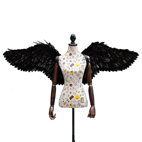 accessoires de tournage mignons pour adultes et enfants ailes d'ange blanches belles ailes de fées noires accessoires de décoration de fiançailles de mariage pour enfants