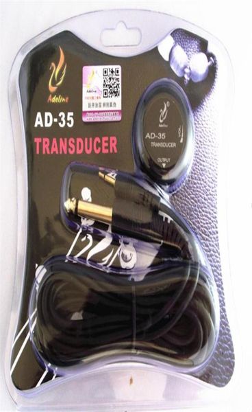 Adeline AD35 Mini Pickup Sound Piezo Transducer Mic Mic para guitarra acústica Ukulele Violin Viola Celo Banjo Sin perforación2131755